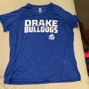 Drake Bulldogs blue Adidas athletic shirt